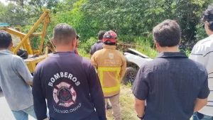 Bomberos atienden accidente vehicular en la carretera Ocosingo Palenque