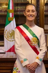 Presidenta Claudia Sheinbaum Pardo durante conferencia oficial