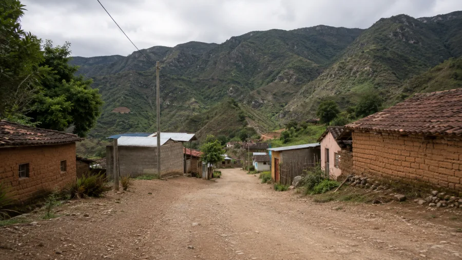 Camino rural en una comunidad serrana de Guerrero