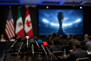 Imagen editorial representativa de debate internacional por sedes futuras del Mundial