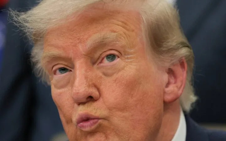 Donald Trump durante declaraciones sobre la tension con Iran
