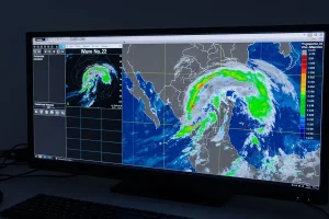 Mapa meteorológico de la onda tropical 22 sobre México