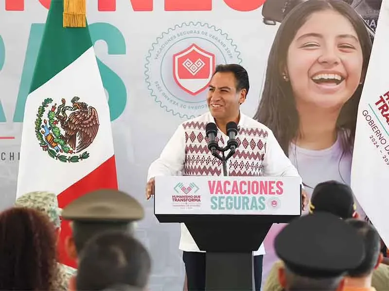 Elementos de seguridad durante operativo vacacional en Chiapas