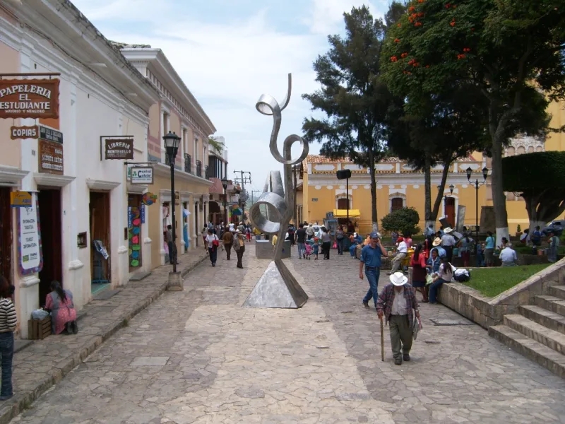 Parque central de Comitan de Dominguez en Chiapas