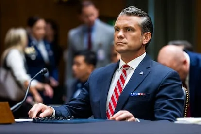 Pete Hegseth durante su comparecencia ante el Senado de Estados Unidos