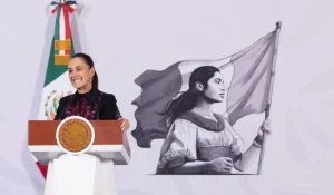 Claudia Sheinbaum durante conferencia matutina sobre reducción de homicidios en México