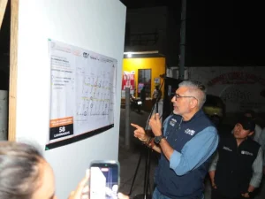Activación de luminarias del programa Iluminando Tuxtla en la colonia Natalia Venegas