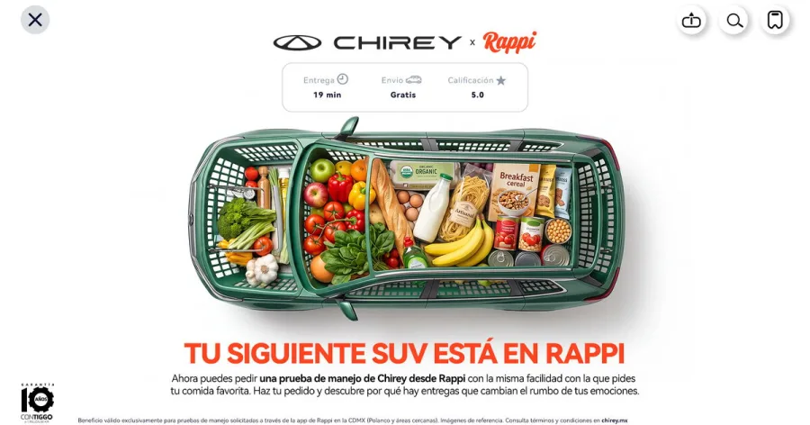 Alianza Chirey y Rappi