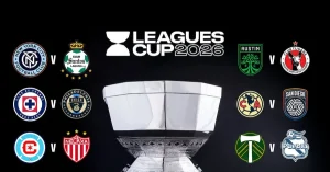 Jugadores de Cruz Azul y Philadelphia Union previo a su partido de Leagues Cup 2026