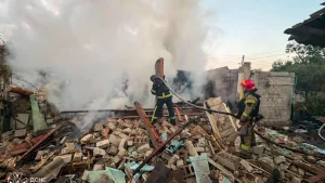 Daños en Balakliia, Ucrania, tras ataques rusos