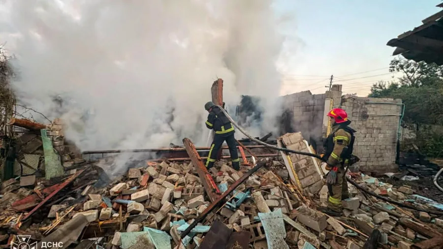 Daños en Balakliia, Ucrania, tras ataques rusos