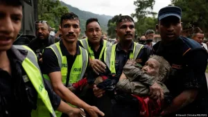 Zona afectada por deslave en Nepal