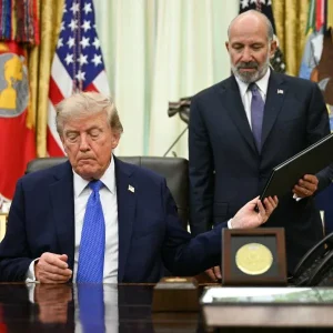 Donald Trump durante un acto oficial en Estados Unidos