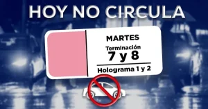 Hoy No Circula martes 18 de agosto