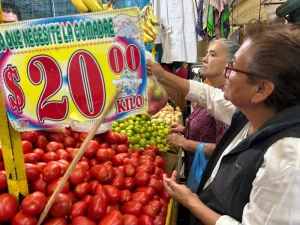 Puesto de mercado utilizado para ilustrar la variacion de precios al consumidor en Mexico