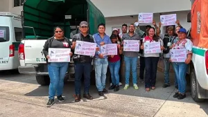 Jornada informativa contra el acoso hacia mujeres en el transporte publico de Cintalapa