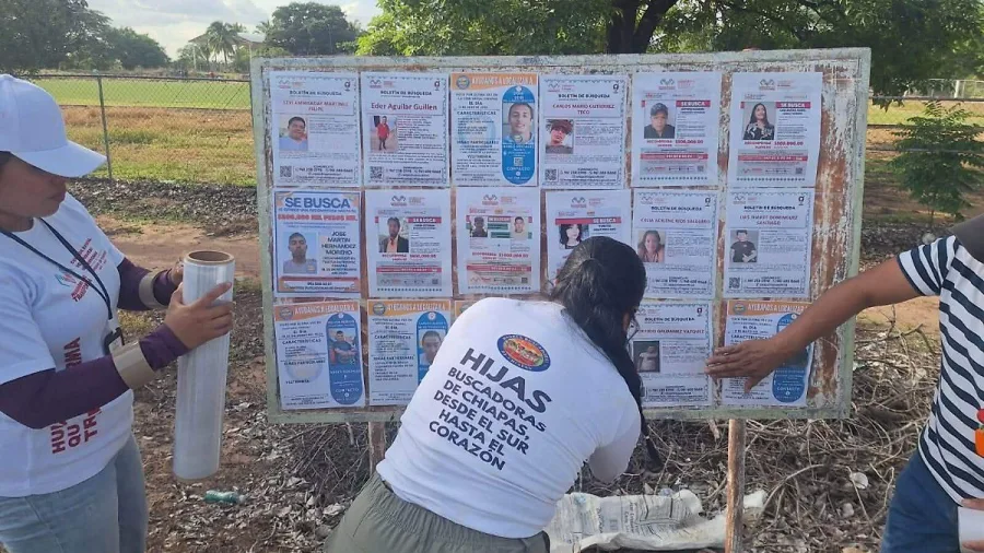 Protesta de madres buscadoras en Tuxtla