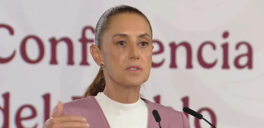 Claudia Sheinbaum durante conferencia en Palacio Nacional
