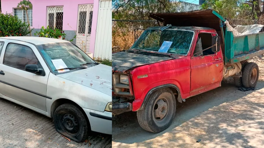 Vehículos abandonados en Tuxtla