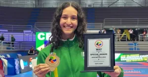La karateka mexicana Ana Victoria Muñoz Saucedo