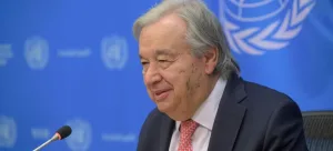 Antonio Guterres durante una sesión de Naciones Unidas