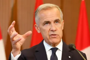Mark Carney durante una intervención sobre la relación entre Canadá y Europa
