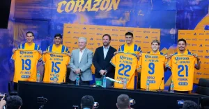 Guillermo Martínez, Emiliano Gómez, Ricardo Monreal, Mauro Lainez y Alan Franco son presentados por Tigres