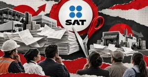 Edificio del SAT durante el debate sobre límites a deducciones empresariales