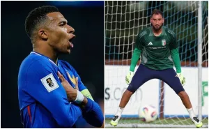 Jugadores de selecciones europeas durante un partido internacional