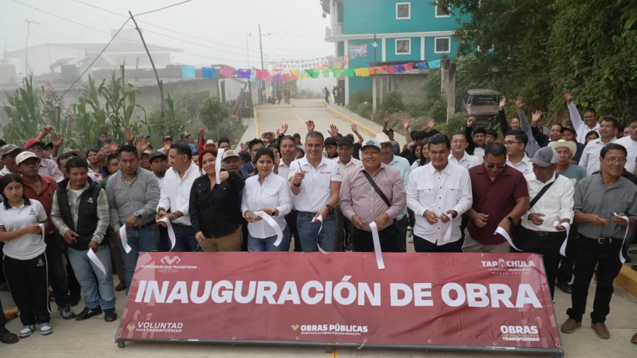 Entrega de obras en comunidades de la zona alta de Tapachula