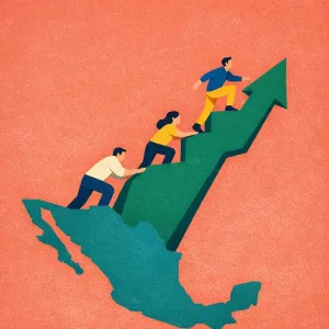 Representación del crecimiento de la economía mexicana