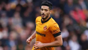 Raúl Jiménez durante un partido del Wolverhampton