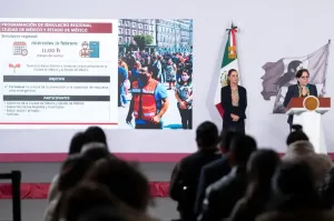 Autoridades de Protección Civil presentan un simulacro sísmico nacional