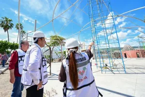 Eduardo Ramírez durante recorrido de supervisión de obras en Tuxtla Gutiérrez