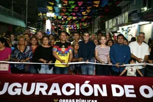 Trabajos de reconstrucción de la 13a Calle Poniente en Tapachula