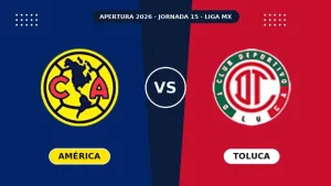 Jugadores de América y Toluca previo al partido de la Jornada 15