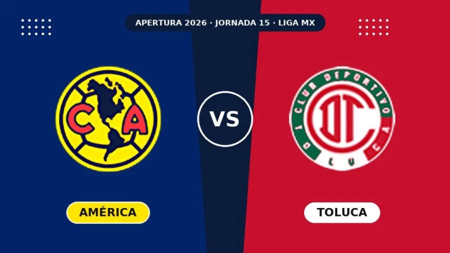 Jugadores de América y Toluca previo al partido de la Jornada 15