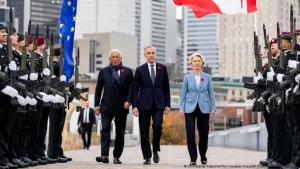 Representantes de Canadá y la Unión Europea en la cumbre de Montreal