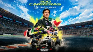 Sergio Checo Pérez con el equipo Cadillac antes del Gran Premio de México