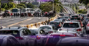 Circulación vehicular en Tuxtla Gutiérrez durante el cierre parcial del Libramiento Sur