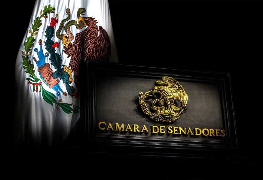 Salón de sesiones del Senado de la República durante actividades legislativas