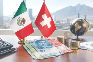 Representantes empresariales durante la presentación de planes de inversión suiza en México