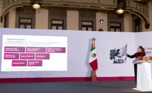 Claudia Sheinbaum durante la presentación del decreto sobre entornos digitales