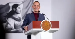 Claudia Sheinbaum durante la conferencia matutina del 29 de octubre de 2026