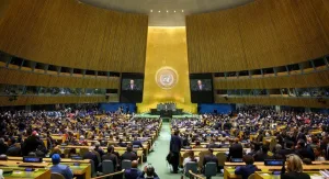 Asamblea General de la ONU durante el debate sobre la reforma de la organización