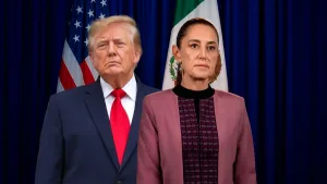 Claudia Sheinbaum y Donald Trump durante el proceso de negociación comercial