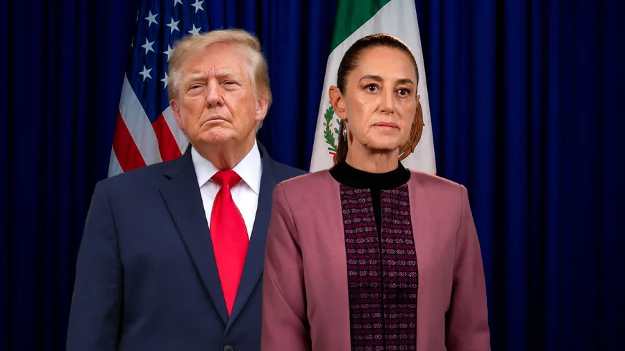 Claudia Sheinbaum y Donald Trump durante el proceso de negociación comercial