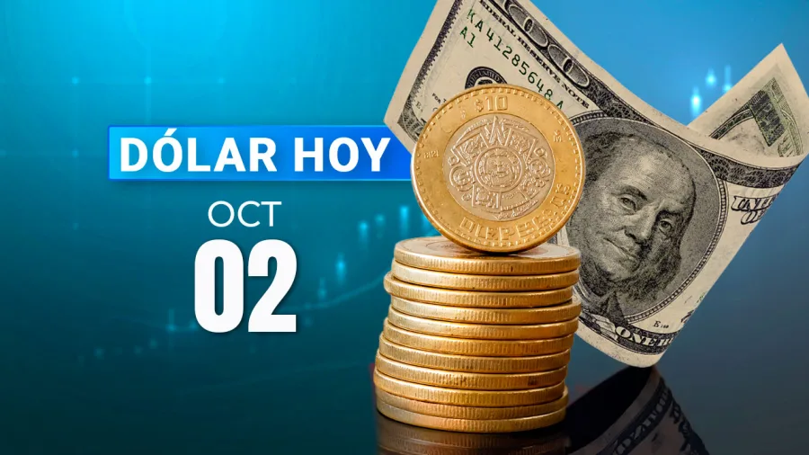 Billetes mexicanos y dólares ilustran el movimiento del tipo de cambio del 2 de octubre de 2026