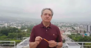 Pío López Obrador durante un mensaje sobre su registro en Morena
