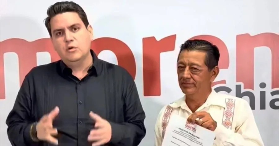 Ranulfo Llaven Abarca durante un acto político en Chiapas